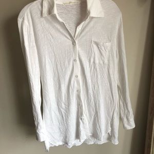 Peruvian Connection Cotton Button Down Sz Small